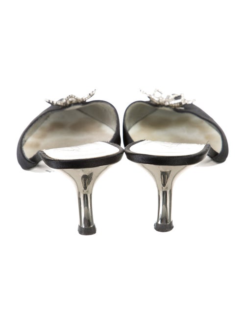 Giuseppe Zanotti Satin Crystal Embellishments Mules