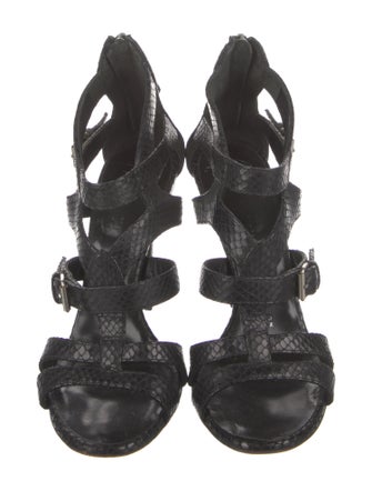 Giuseppe Zanotti Snakeskin Animal Print Gladiator Sandals