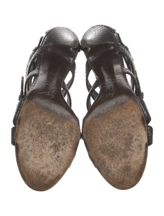 Giuseppe Zanotti Snakeskin Animal Print Gladiator Sandals