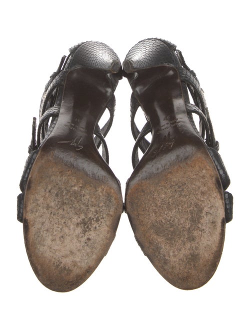 Giuseppe Zanotti Snakeskin Animal Print Gladiator Sandals