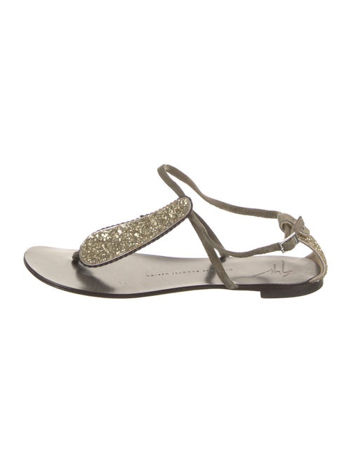 Giuseppe Zanotti Suede Crystal Embellishments Sandals