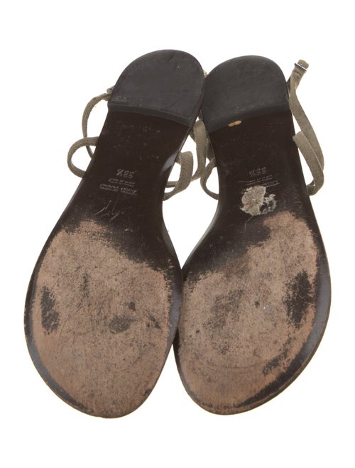 Giuseppe Zanotti Suede Crystal Embellishments Sandals