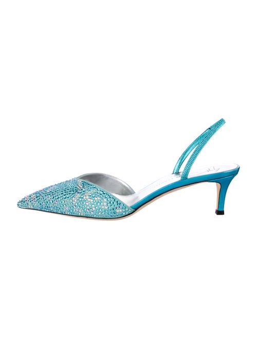Giuseppe Zanotti Crystal Crystal Embellishments Slingback Pumps