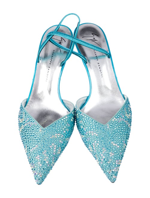Giuseppe Zanotti Crystal Crystal Embellishments Slingback Pumps