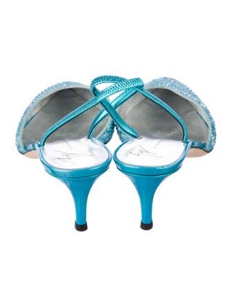 Giuseppe Zanotti Crystal Crystal Embellishments Slingback Pumps