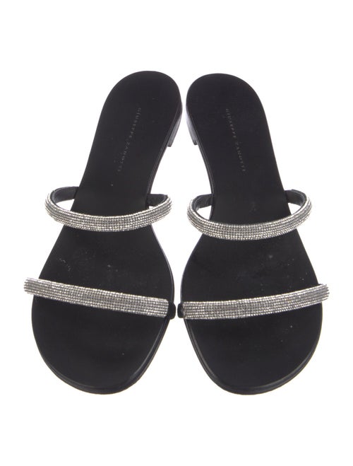 Giuseppe Zanotti Leather Crystal Embellishments Slides