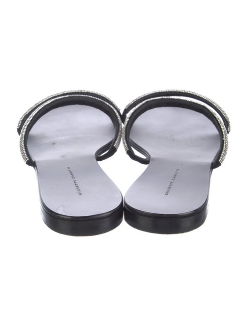 Giuseppe Zanotti Leather Crystal Embellishments Slides