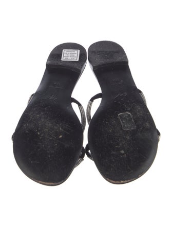 Giuseppe Zanotti Leather Crystal Embellishments Slides