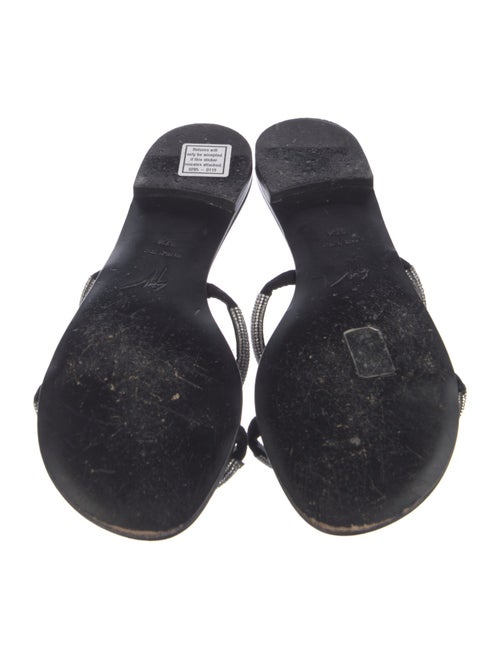 Giuseppe Zanotti Leather Crystal Embellishments Slides