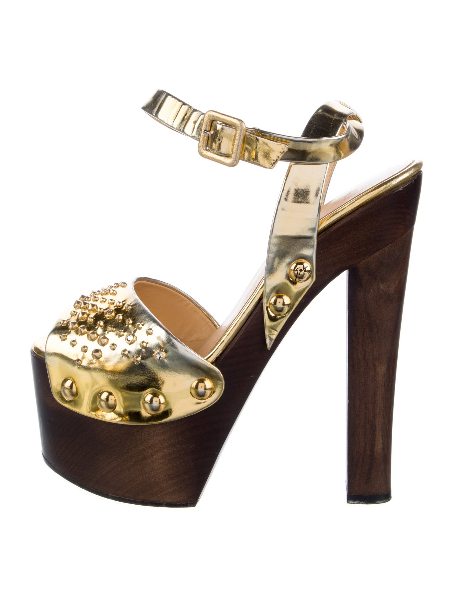 Giuseppe Zanotti Patent Leather Crystal Embellishments Sandals
