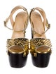 Giuseppe Zanotti Patent Leather Crystal Embellishments Sandals