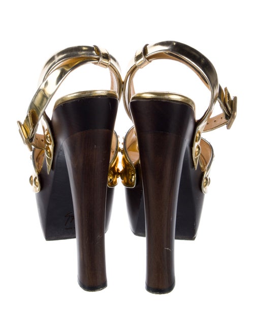 Giuseppe Zanotti Patent Leather Crystal Embellishments Sandals