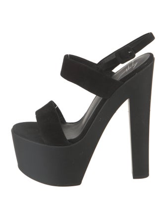 Giuseppe Zanotti Suede Slingback Sandals