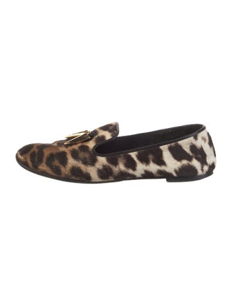 Giuseppe Zanotti Ponyhair Animal Print Loafers
