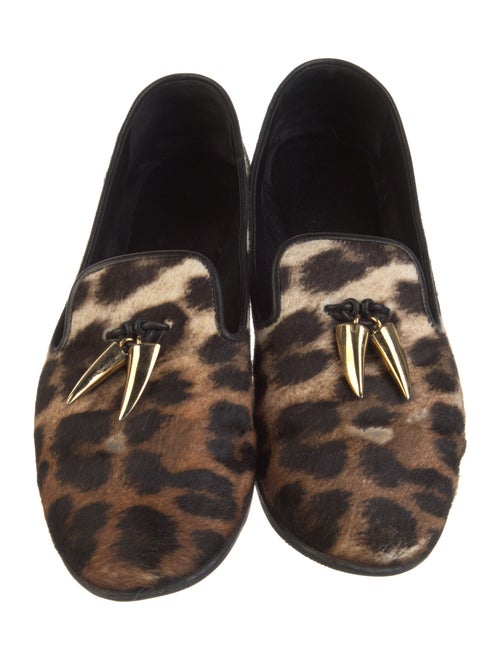 Giuseppe Zanotti Ponyhair Animal Print Loafers