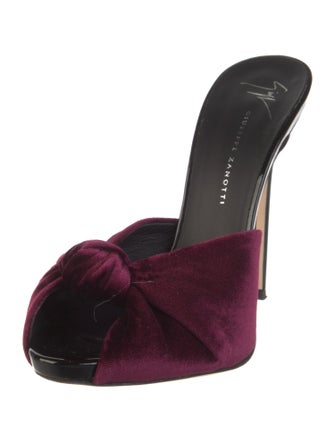 Giuseppe Zanotti Velvet Mules
