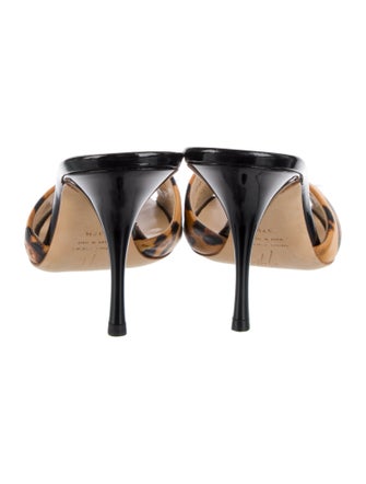 Giuseppe Zanotti Leather Animal Print Slides