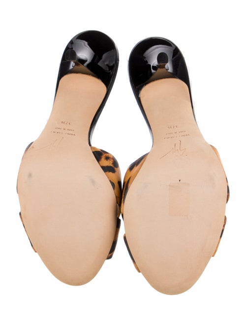 Giuseppe Zanotti Leather Animal Print Slides