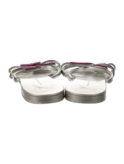 Giuseppe Zanotti Patent Leather Beaded Accents Slides