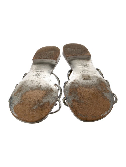 Giuseppe Zanotti Patent Leather Beaded Accents Slides