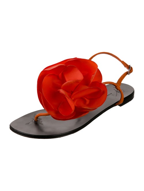 Giuseppe Zanotti Leather Crystal Embellishments Slingback Sandals