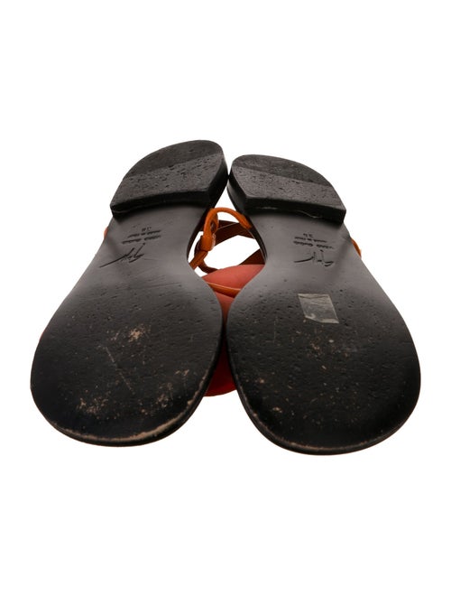 Giuseppe Zanotti Leather Crystal Embellishments Slingback Sandals