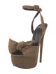 Giuseppe Zanotti Suede Bow Accents Sandals