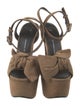 Giuseppe Zanotti Suede Bow Accents Sandals