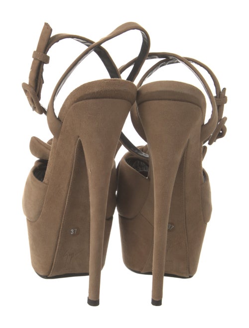 Giuseppe Zanotti Suede Bow Accents Sandals