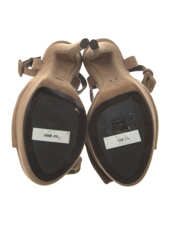 Giuseppe Zanotti Suede Bow Accents Sandals