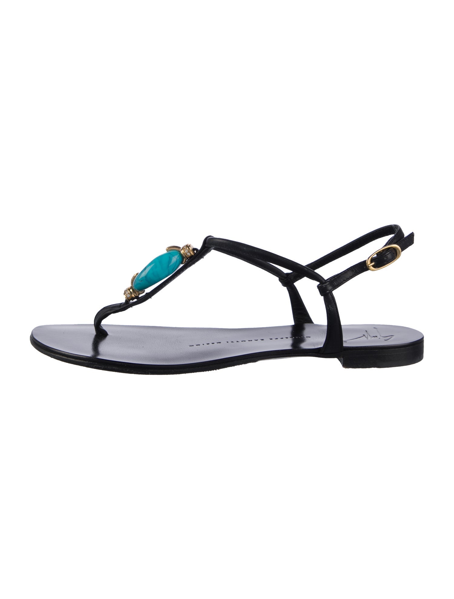 Giuseppe Zanotti Leather T-Strap Sandals