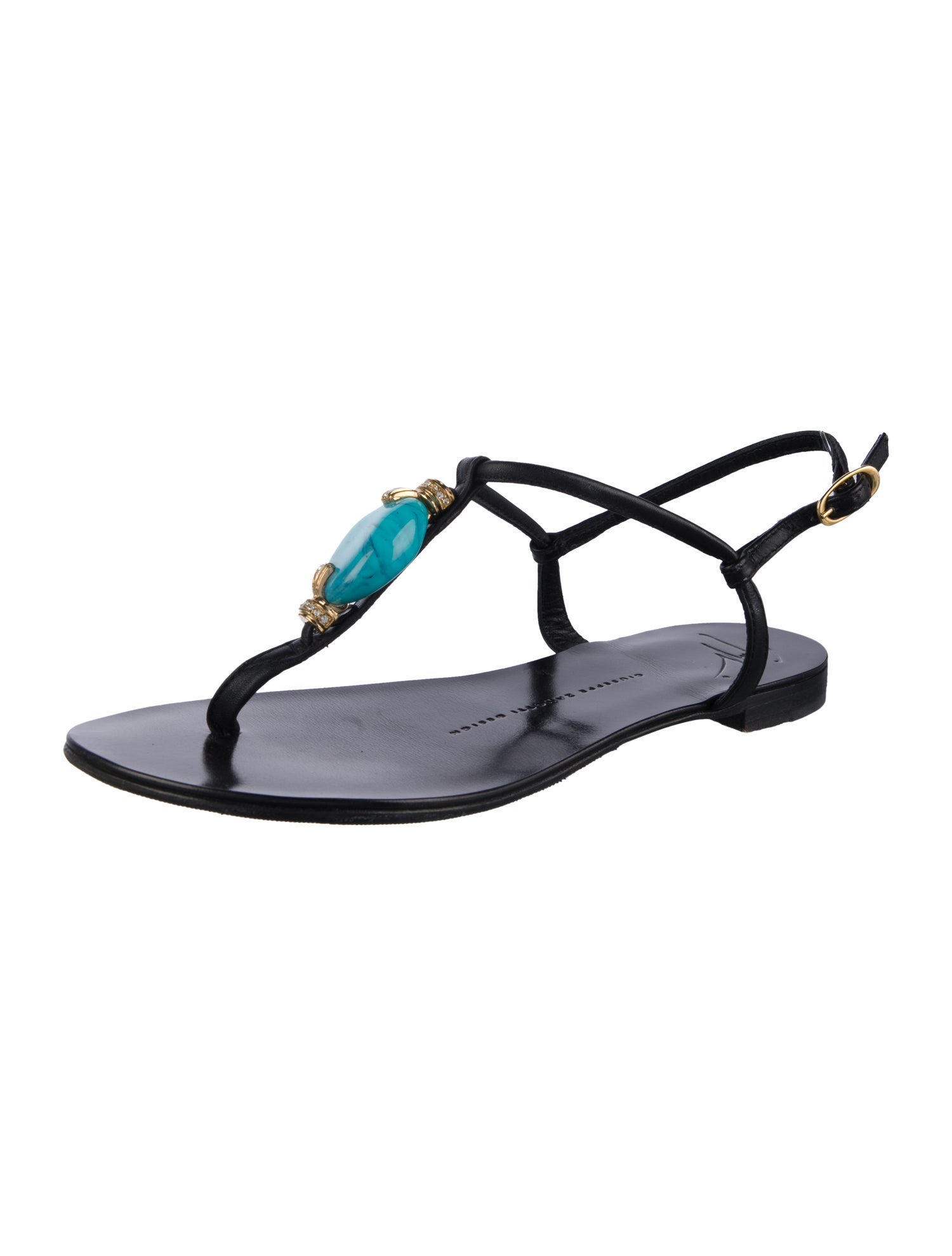 Giuseppe Zanotti Leather T-Strap Sandals