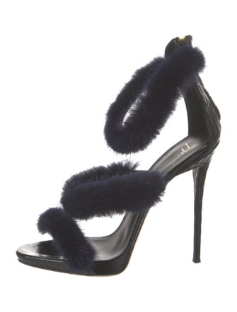 Giuseppe Zanotti Fur Sandals