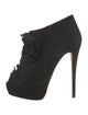 Giuseppe Zanotti Suede Ruffle Embellishment Pumps