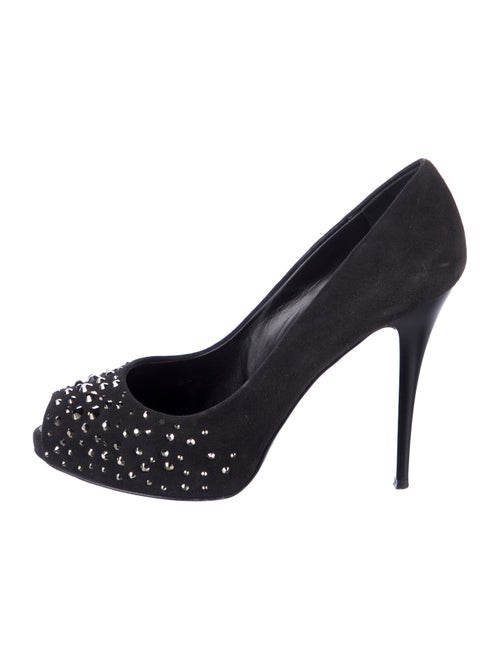 Giuseppe Zanotti Suede Crystal Embellishments Pumps