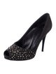 Giuseppe Zanotti Suede Crystal Embellishments Pumps