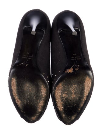 Giuseppe Zanotti Suede Crystal Embellishments Pumps