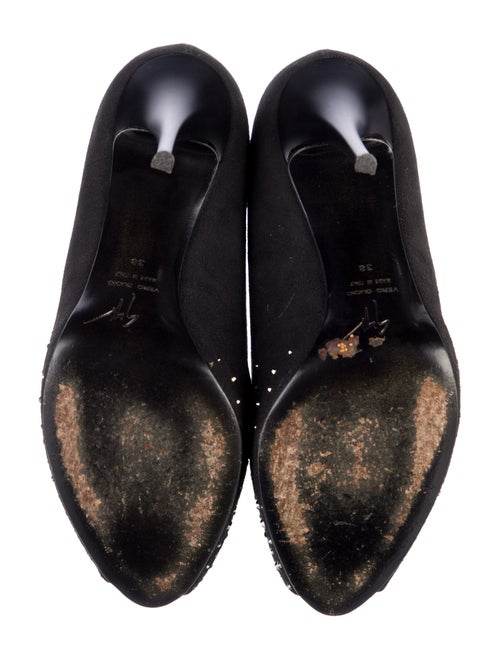 Giuseppe Zanotti Suede Crystal Embellishments Pumps