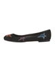 Giuseppe Zanotti Suede Crystal Embellishments Ballet Flats