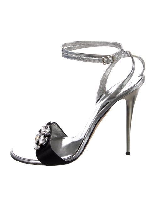 Giuseppe Zanotti Leather Crystal Embellishments Sandals