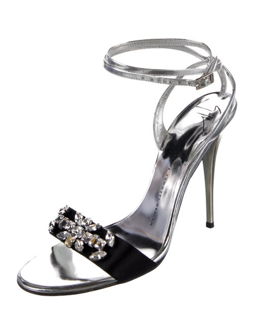 Giuseppe Zanotti Leather Crystal Embellishments Sandals