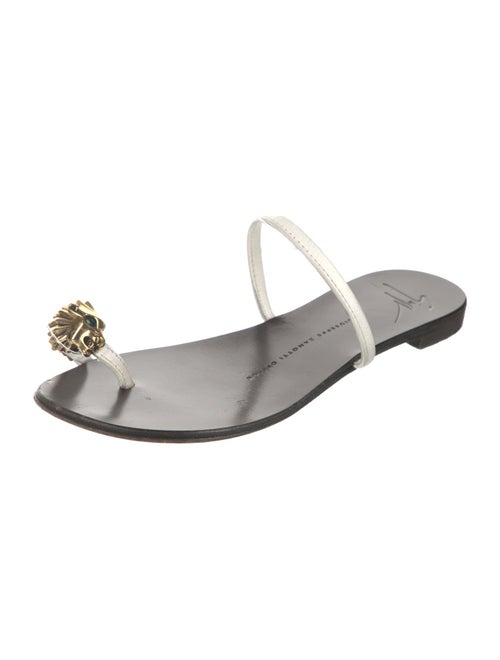 Giuseppe Zanotti Leather Crystal Embellishments Slides