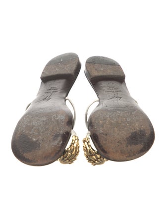 Giuseppe Zanotti Leather Crystal Embellishments Slides