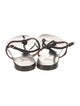 Giuseppe Zanotti Suede Crystal Embellishments T-Strap Sandals