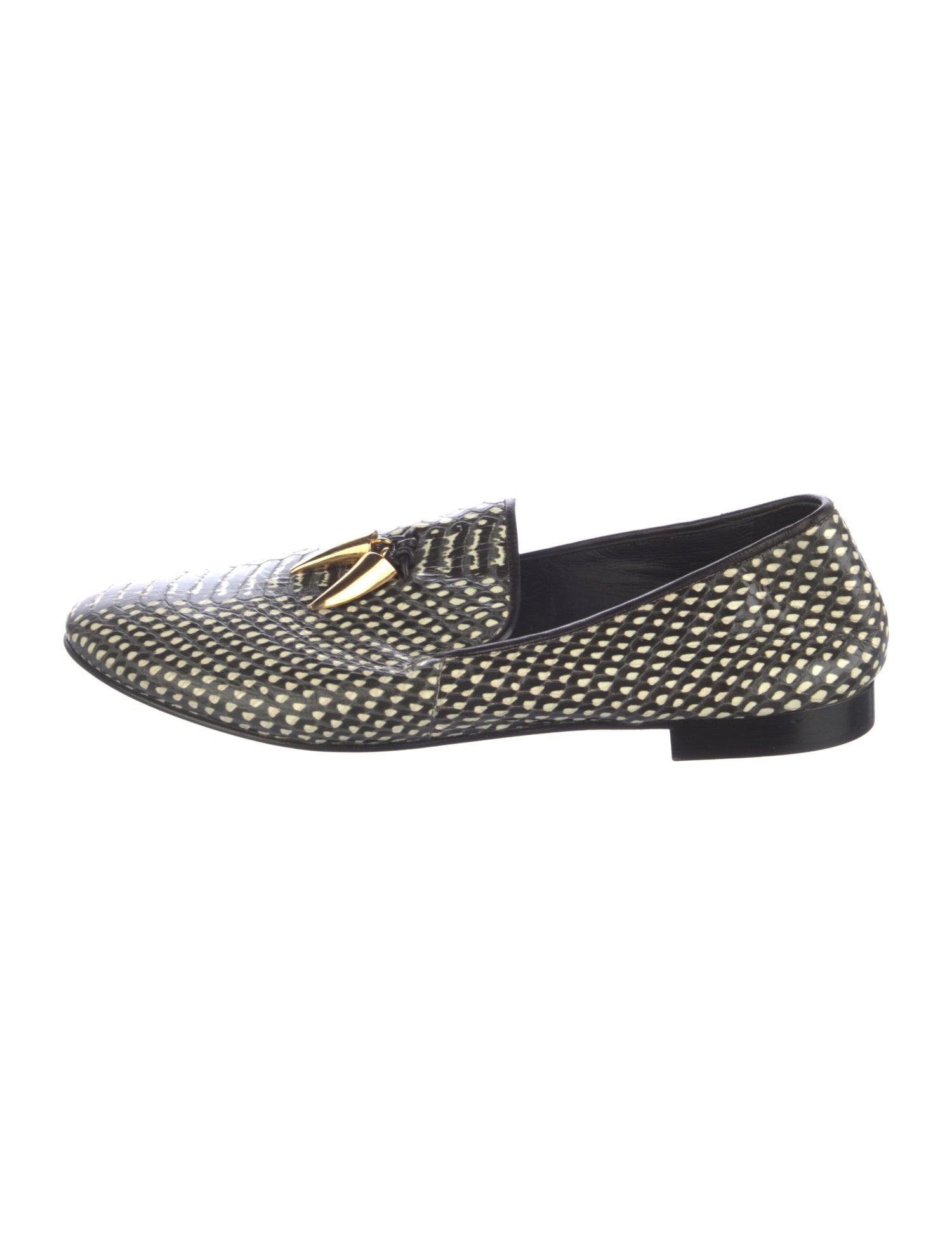 Giuseppe Zanotti Leather Polka Dot Print Loafers