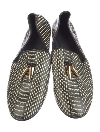 Giuseppe Zanotti Leather Polka Dot Print Loafers