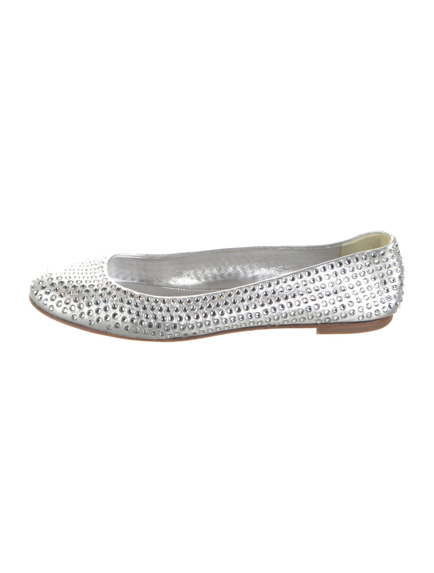 Giuseppe Zanotti Leather Crystal Embellishments Flats