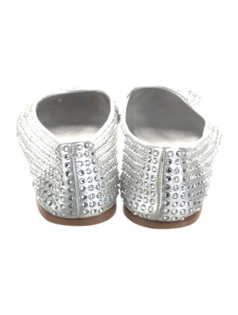 Giuseppe Zanotti Leather Crystal Embellishments Flats