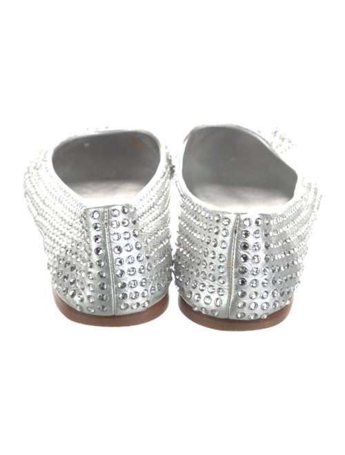 Giuseppe Zanotti Leather Crystal Embellishments Flats