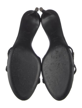 Giuseppe Zanotti Leather Crystal Embellishments Slides